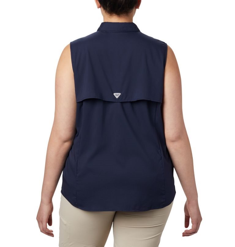 Women's Columbia PFG Tamiami Sleeveless Shirts Navy | Plus Size CA-HC4A5